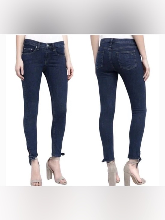 rag & bone Denim - Rag & Bone Stevie Capri Tie Ankle Jeans in Paz. Denim Dark Wash Size 30 NWOT